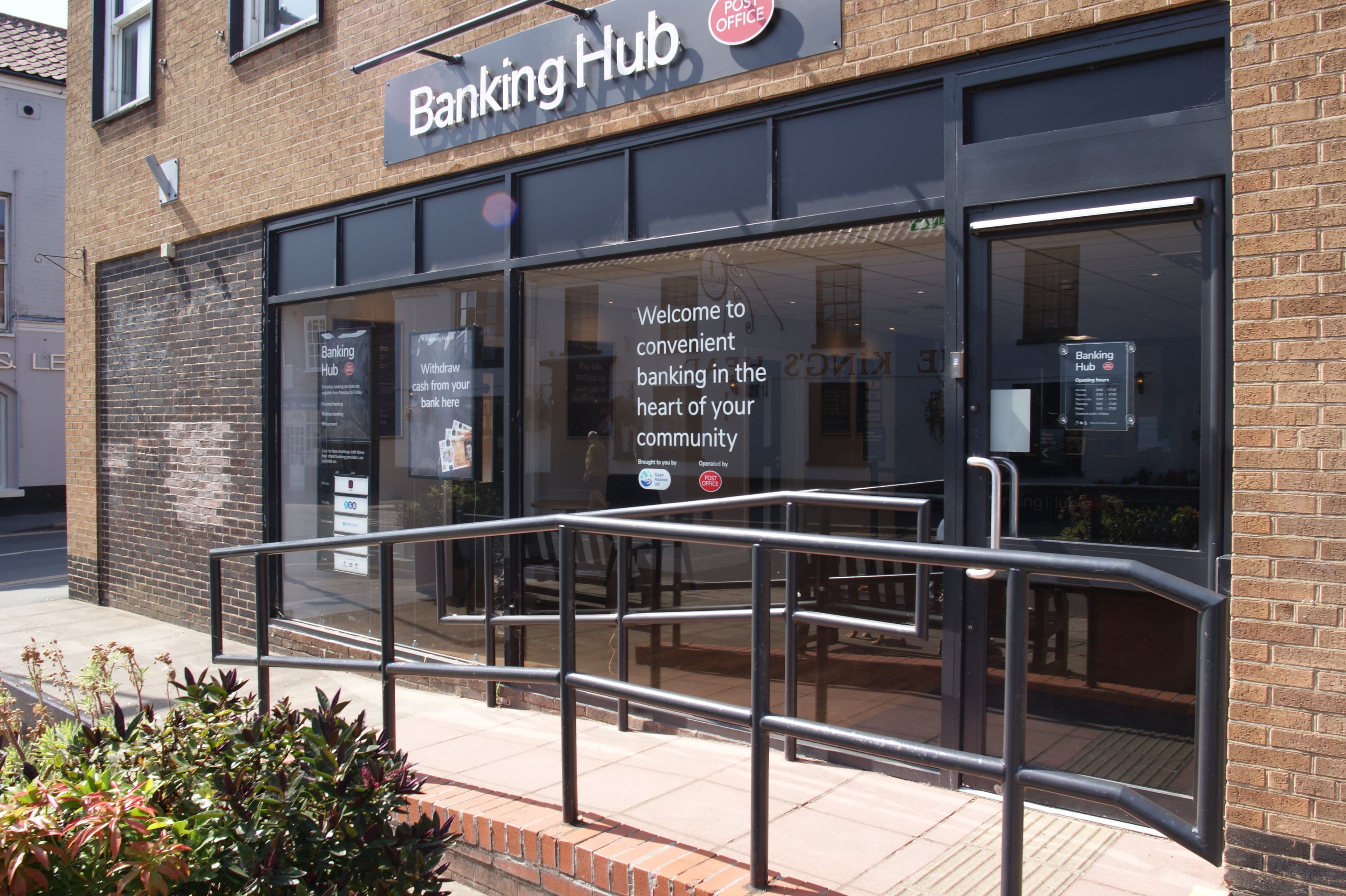 Holt Banking Hub storefront on the High Street